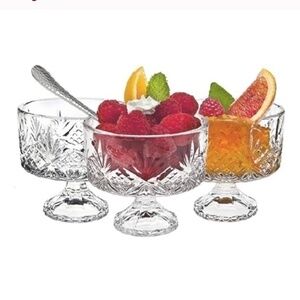 Dublin Crystal Shannon by Godinger 6 piece crystal taster set.